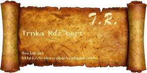 Trnka Róbert névjegykártya